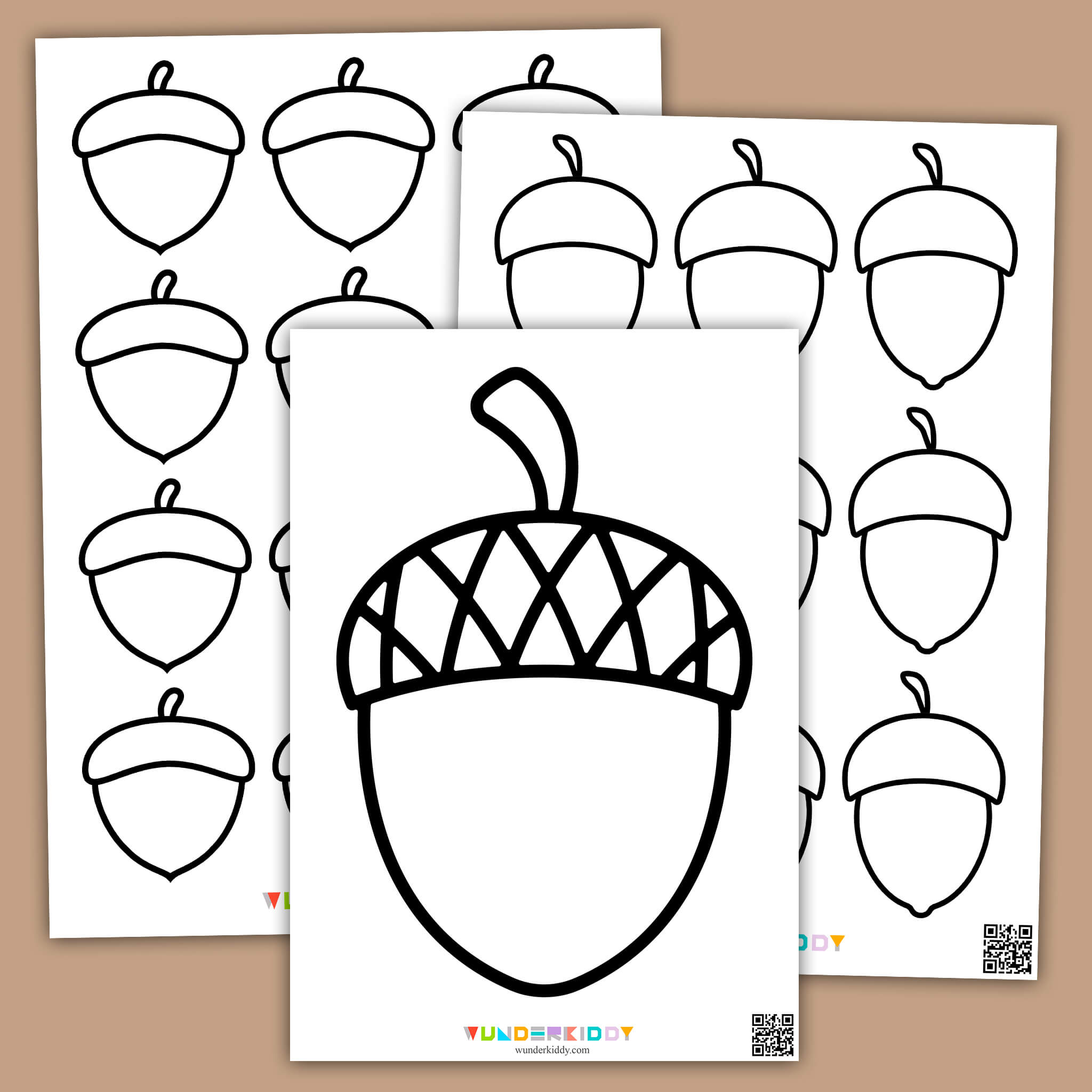 Free Acorn Template Printables