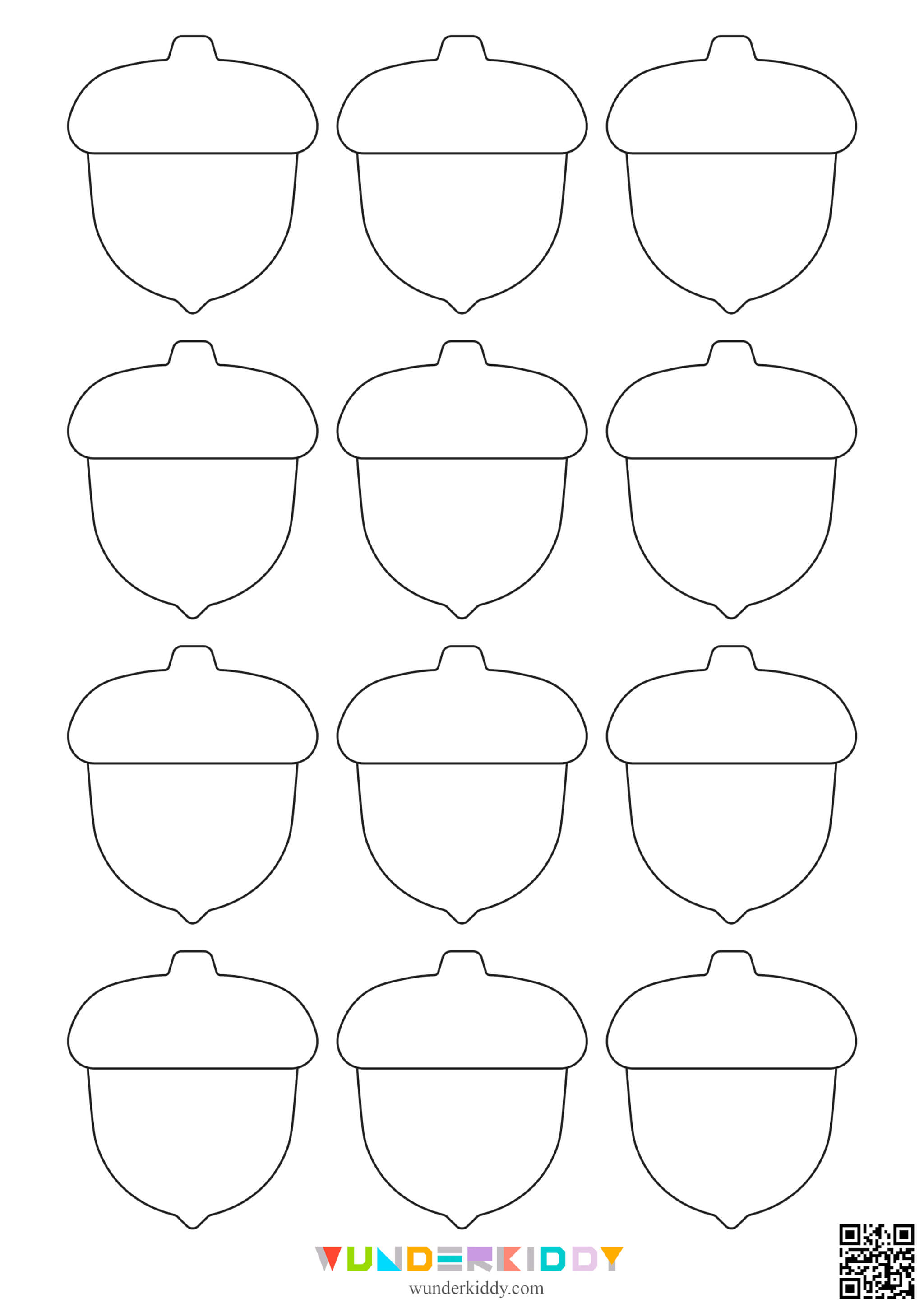 Free Acorn Template Printables - Image 5