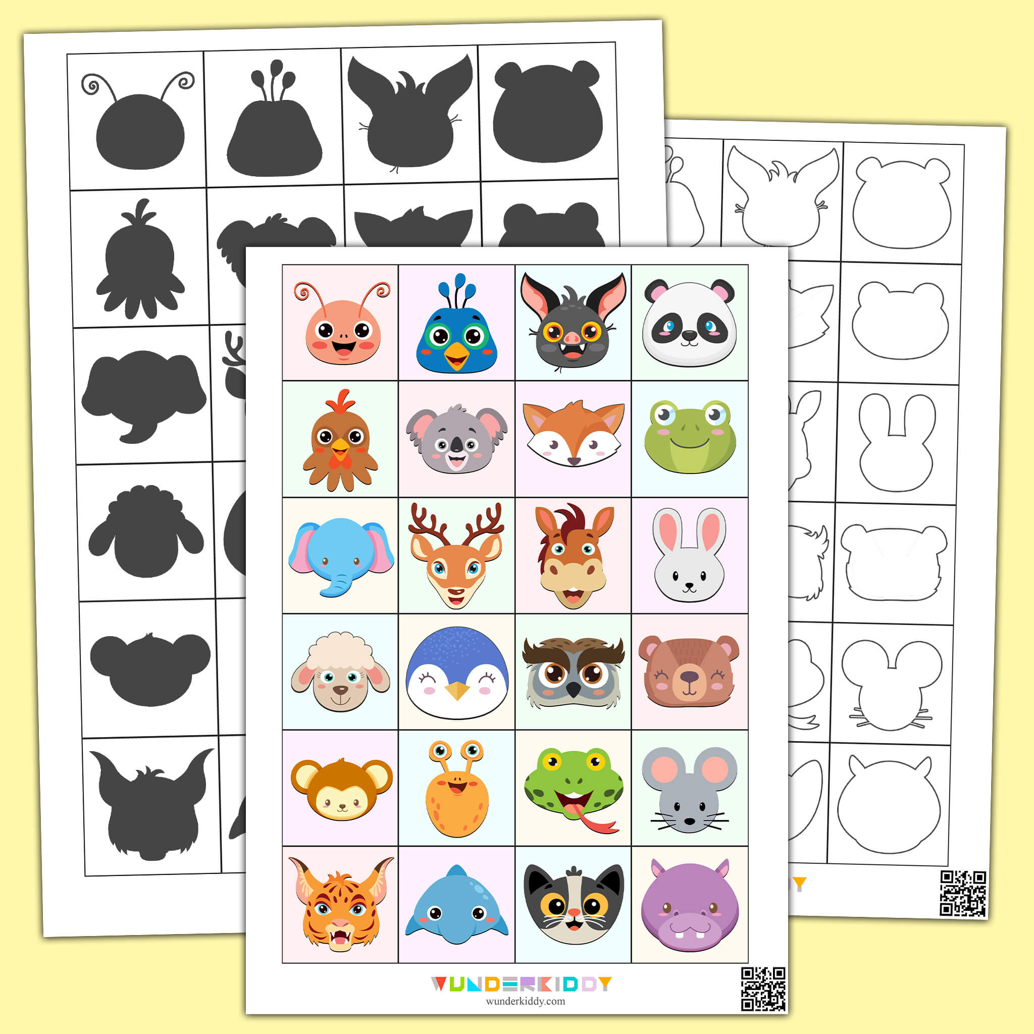 Animal Shadow Matching Game