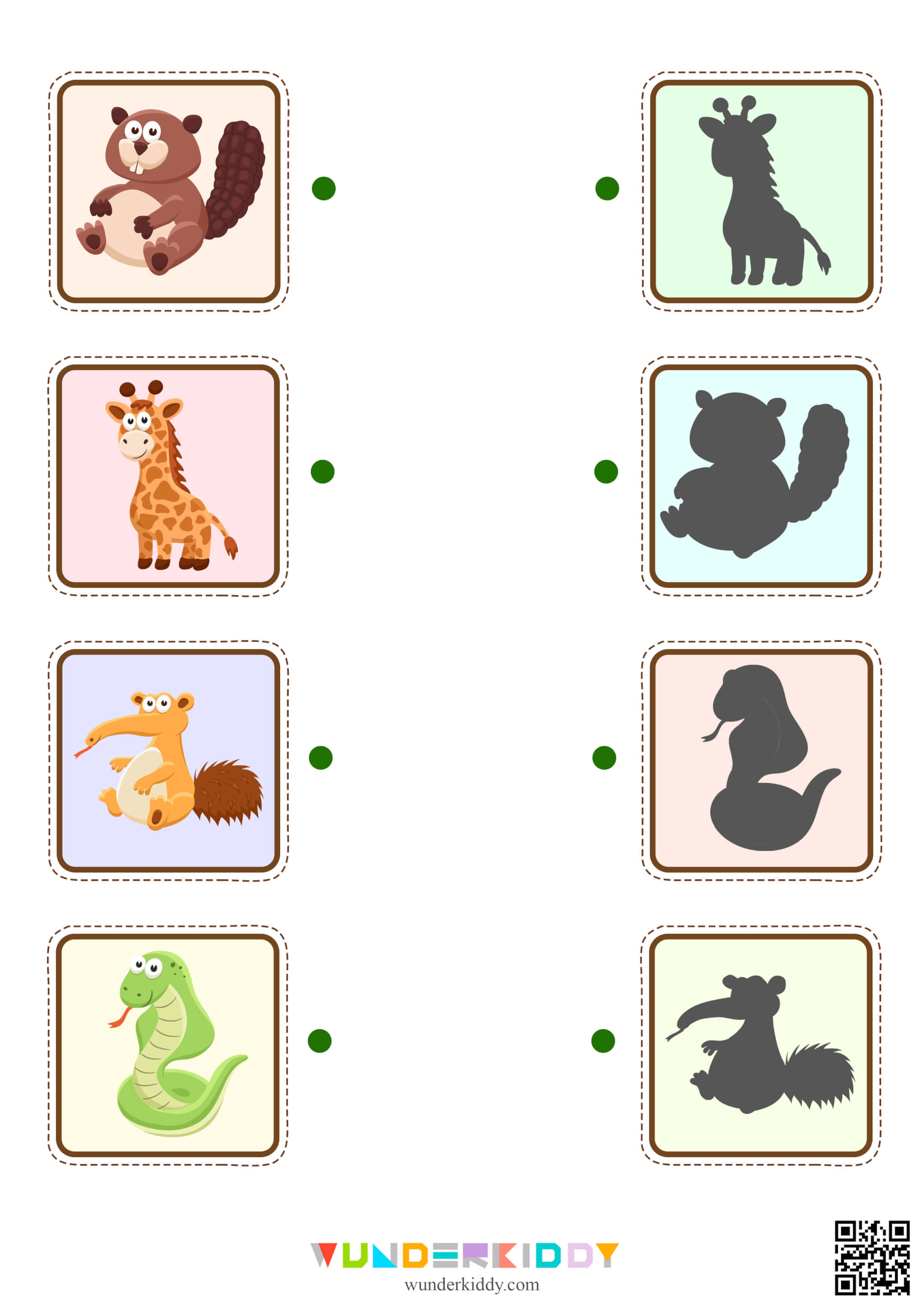 Match Animal Shadows Worksheet - Image 4