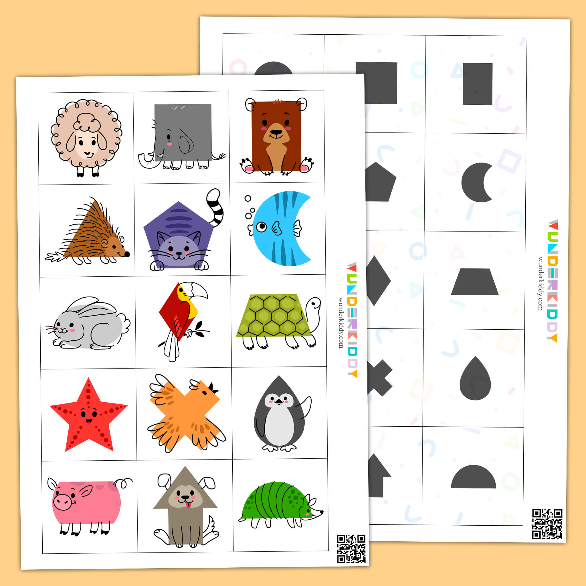 Animal Shape Matching Activity