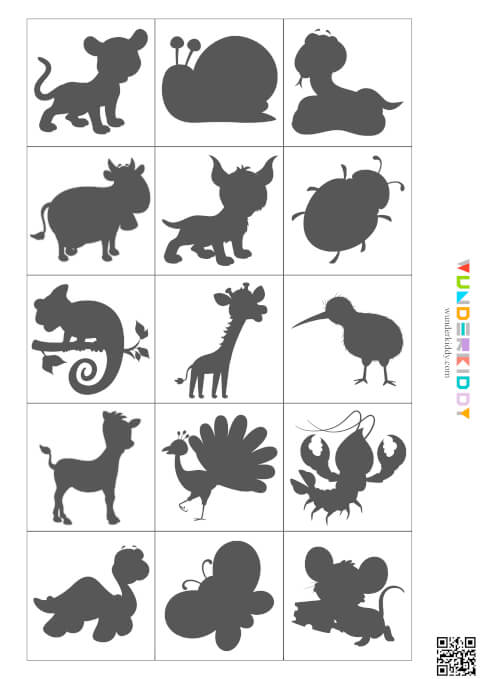 Animal Skin and Shadow Matching Cards - Image 3