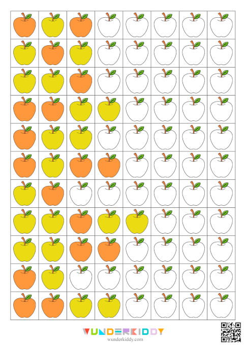 Apple Pattern Worksheets for Kids - Image 5