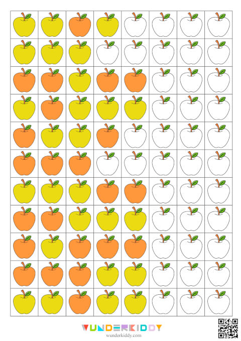 Apple Pattern Worksheets for Kids - Image 6