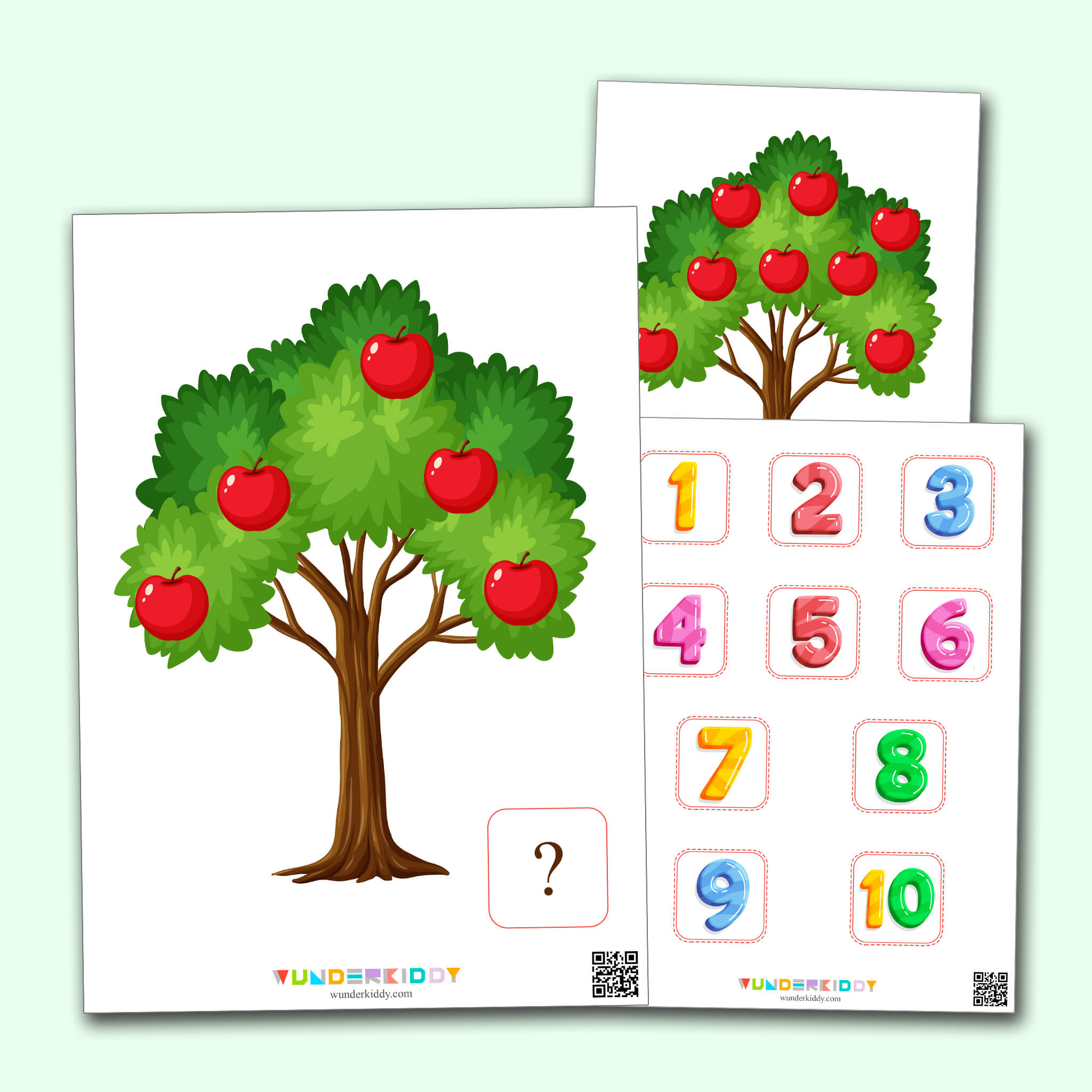 Counting Game for Kids Apple Tree