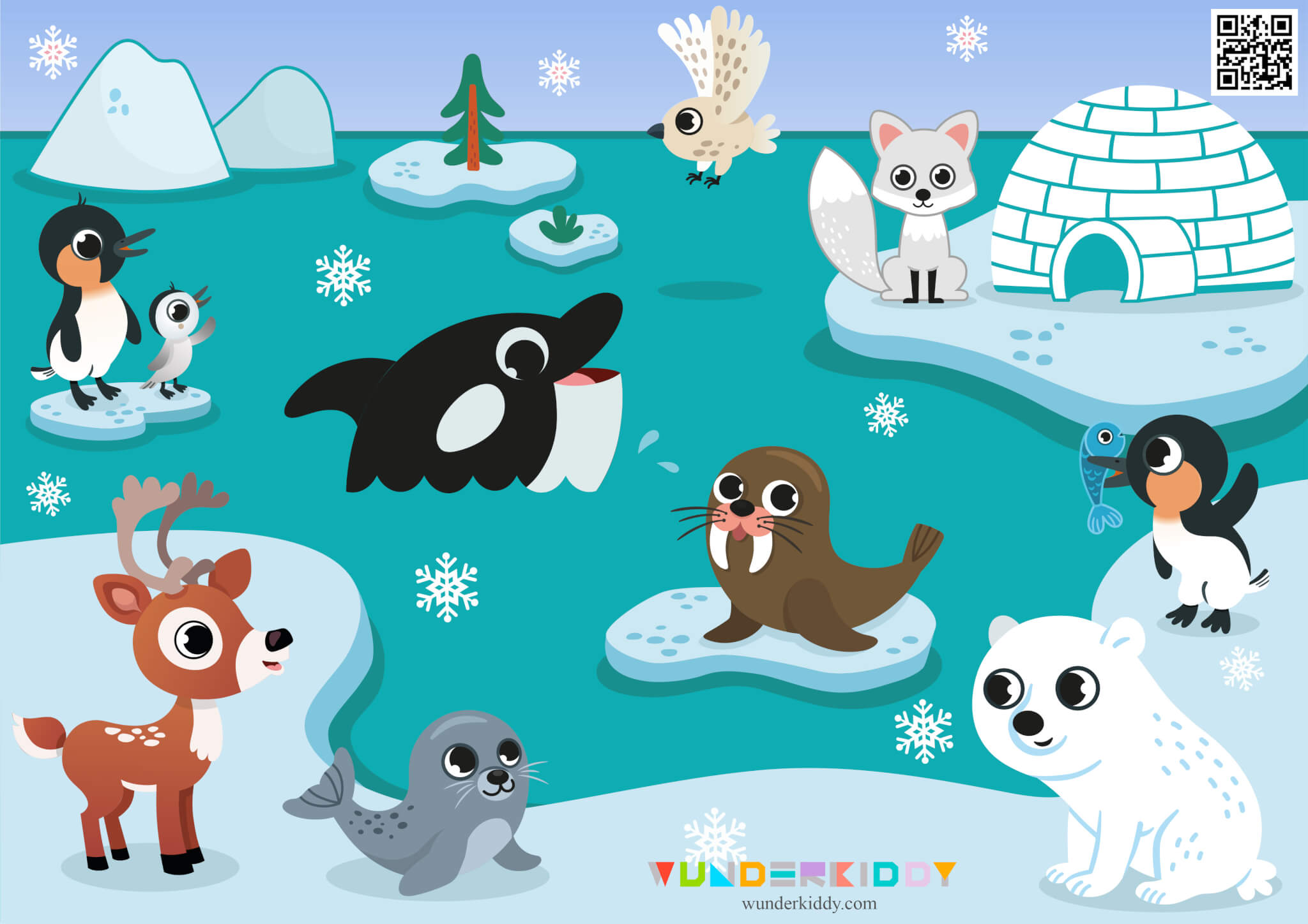 Arctic Animals Shadow Matching Worksheet - Image 2