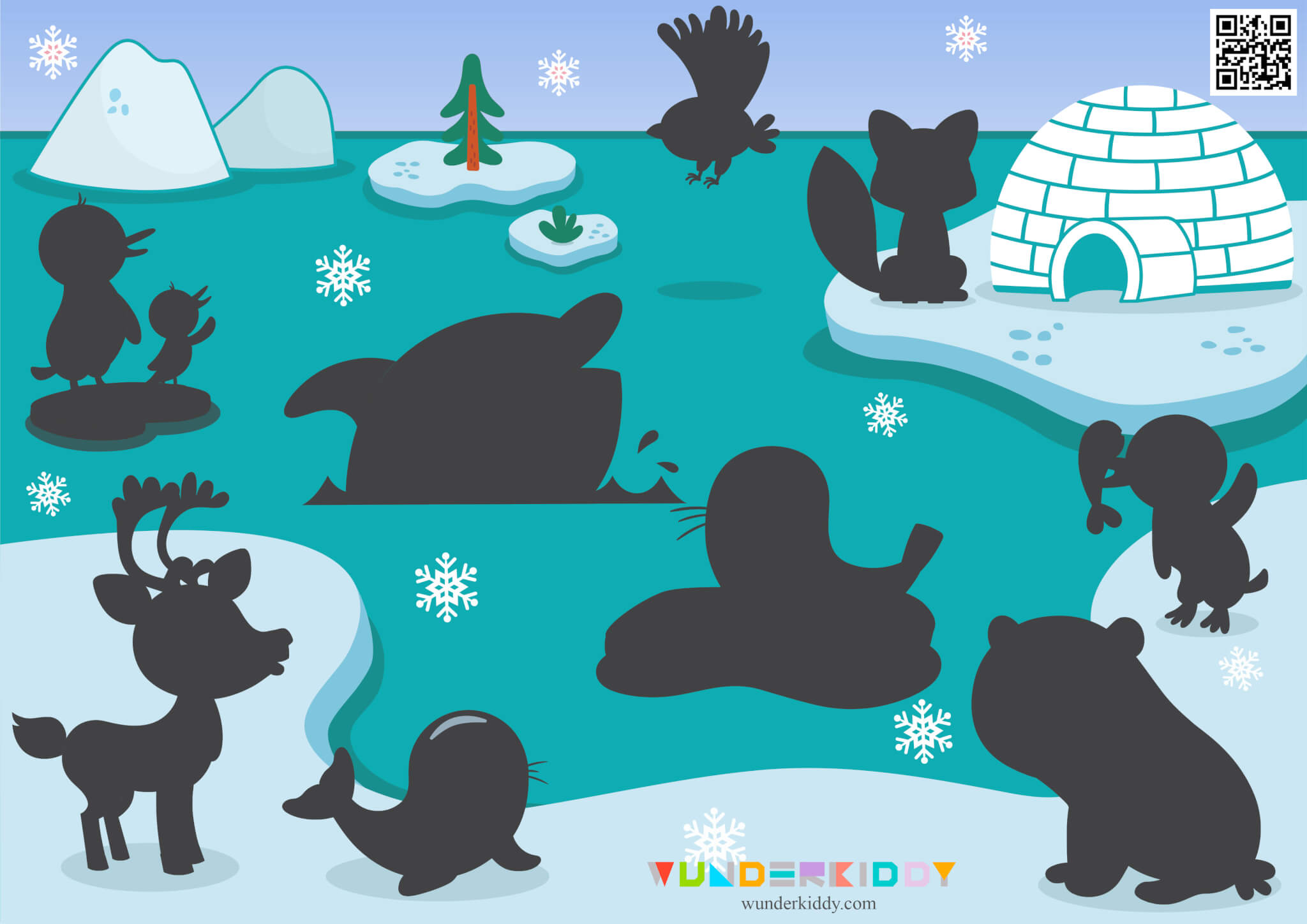 Arctic Animals Shadow Matching Worksheet - Image 3