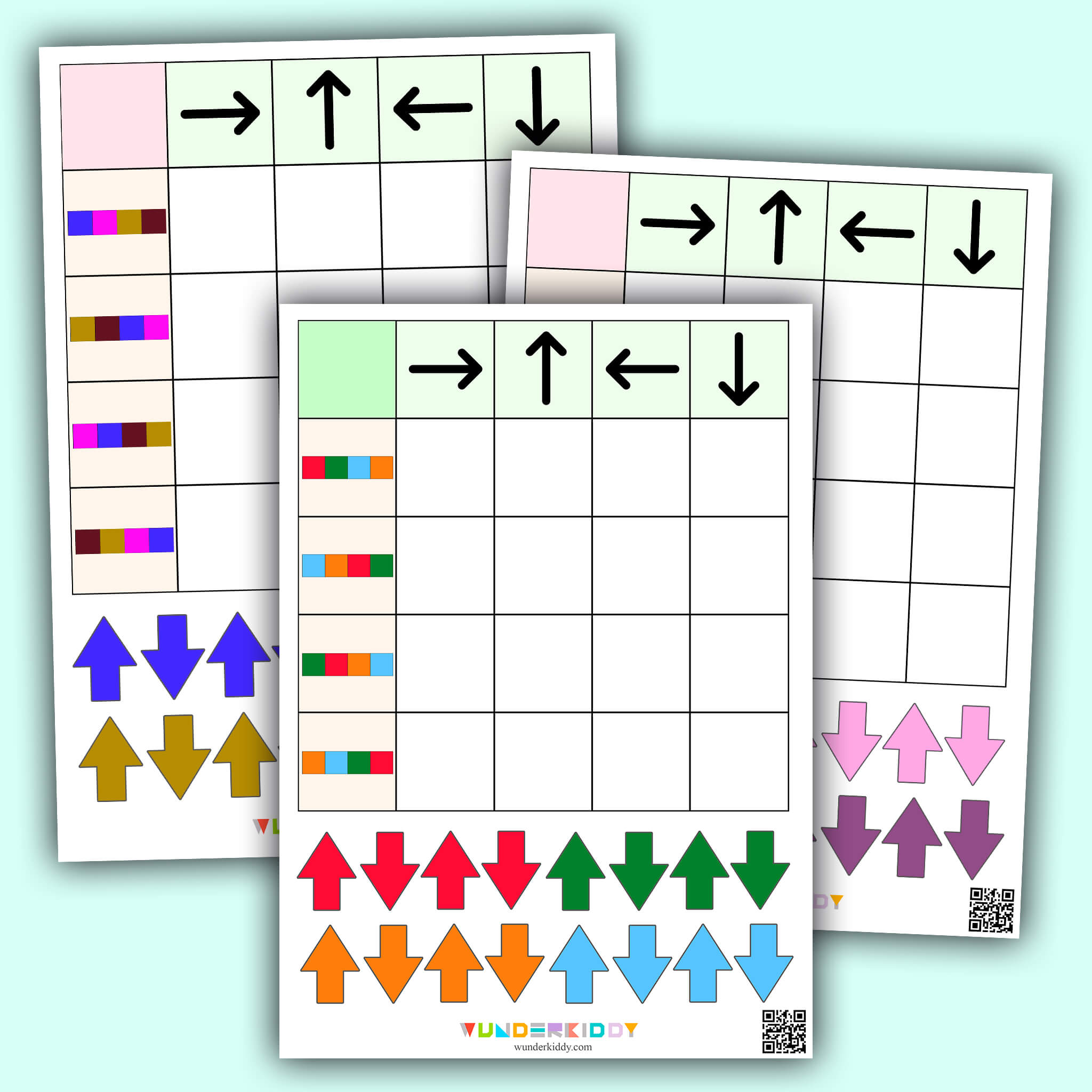 Arrow Visual Perception Worksheets