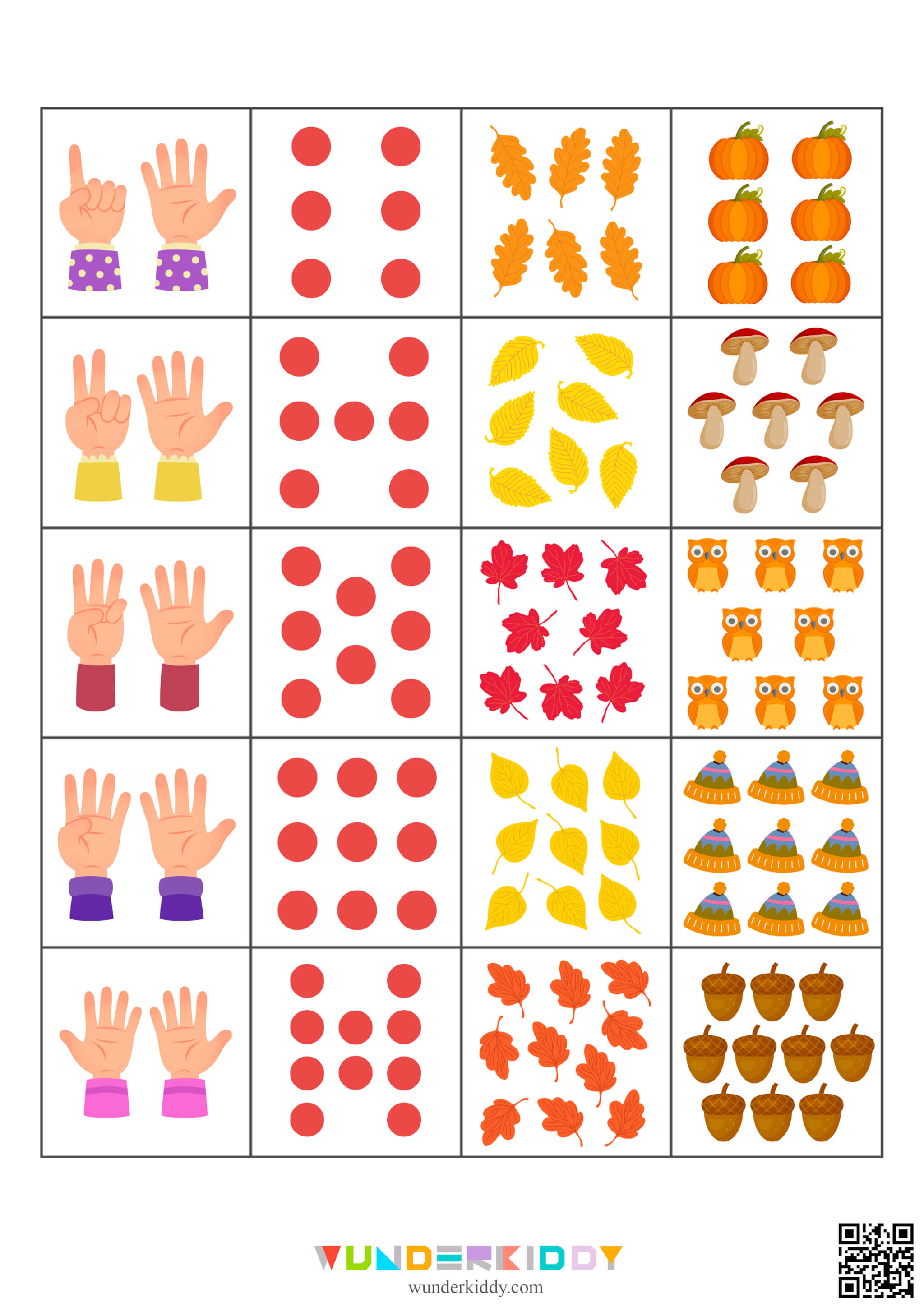 Autumn Number Matching Game - Image 5