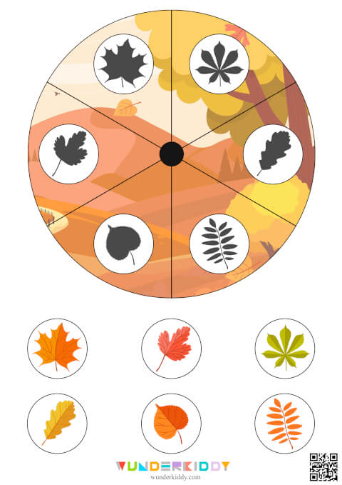 Leaves Shadow Matching Worksheets - Image 4