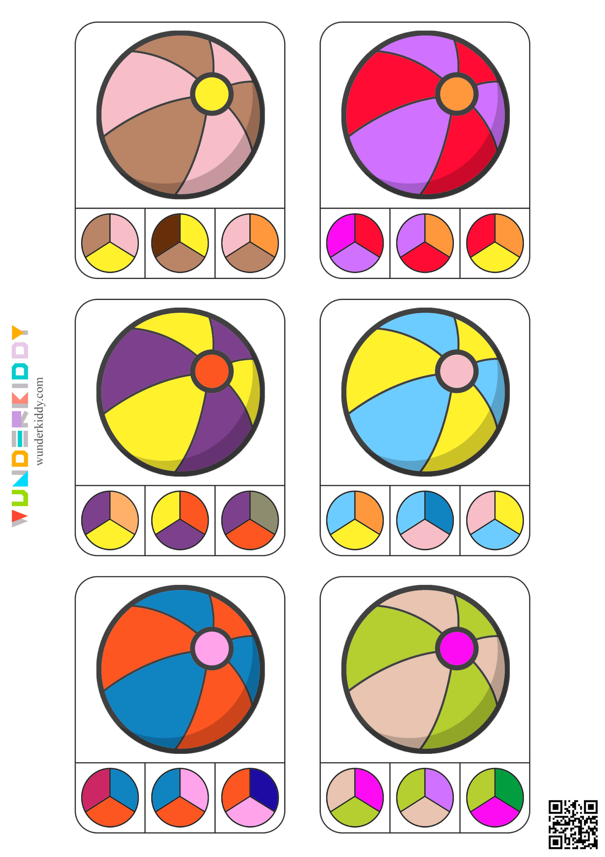 Beach Ball Colors Clip Cards - Image 3