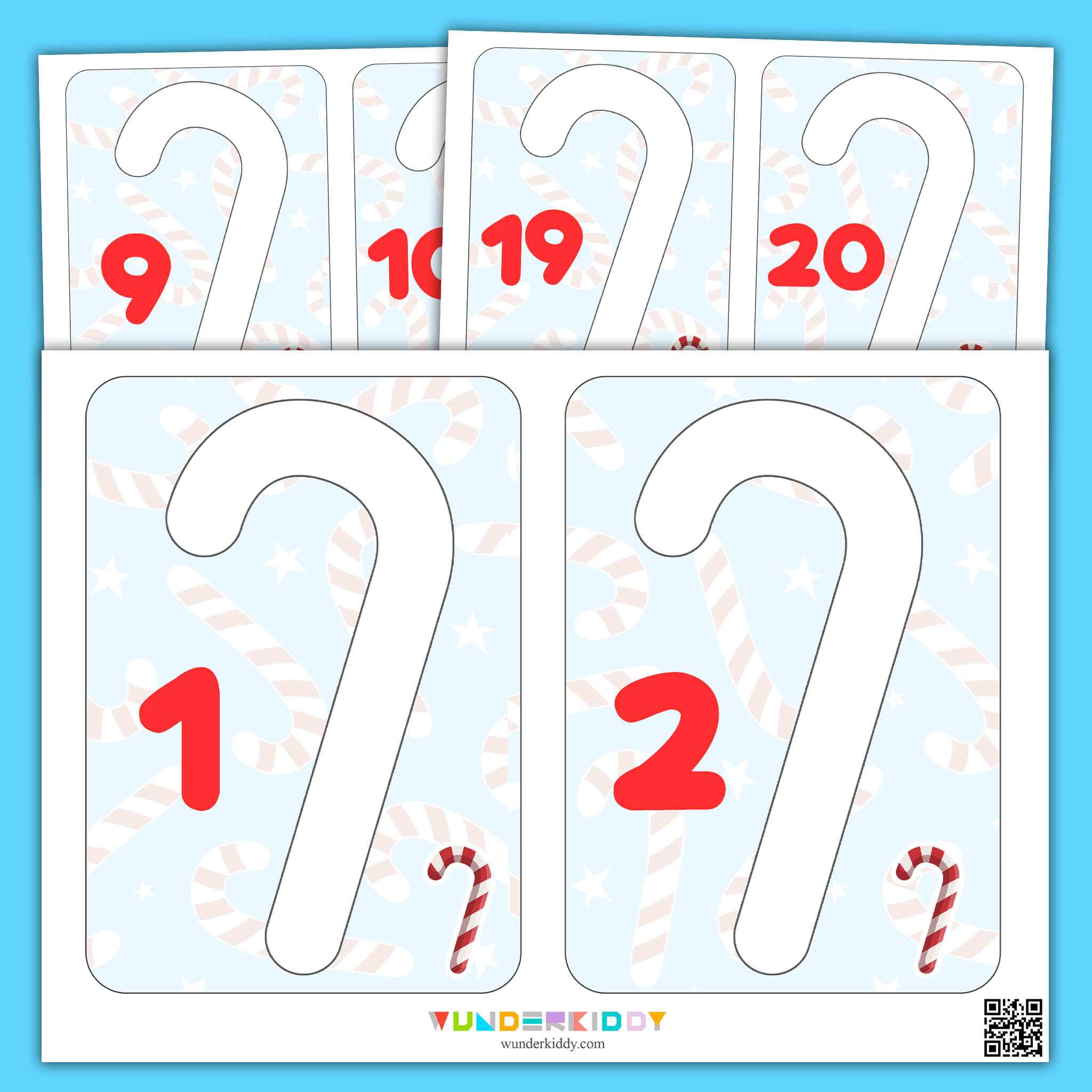 Candy Cane Counting Activity