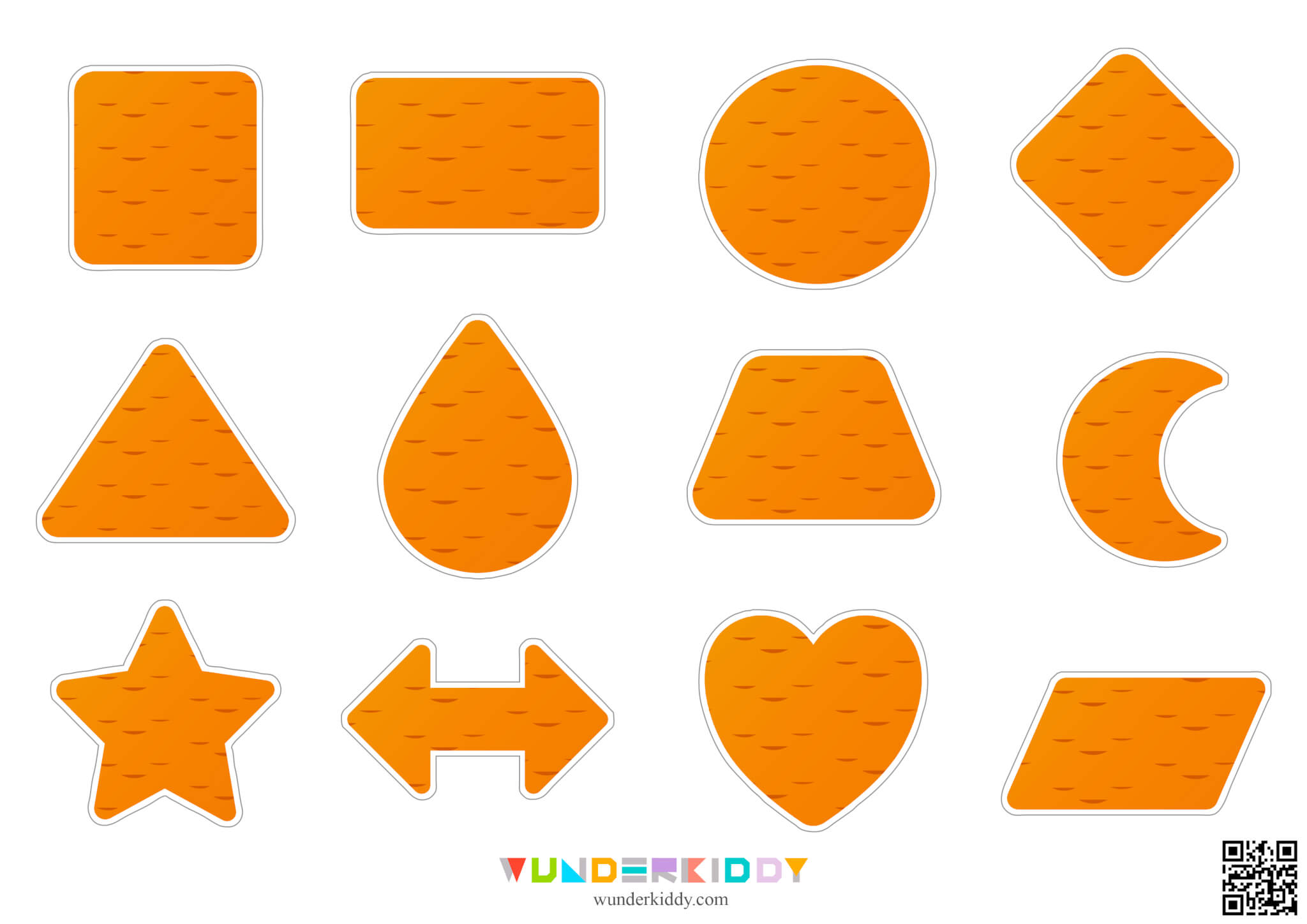 Carrot Day Shape Sorting Worksheet - Image 4