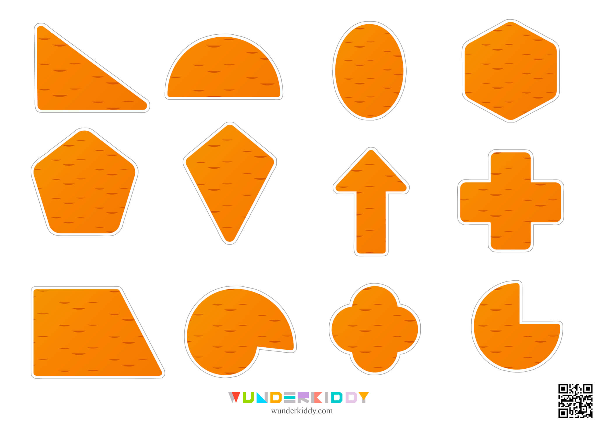 Carrot Day Shape Sorting Worksheet - Image 5