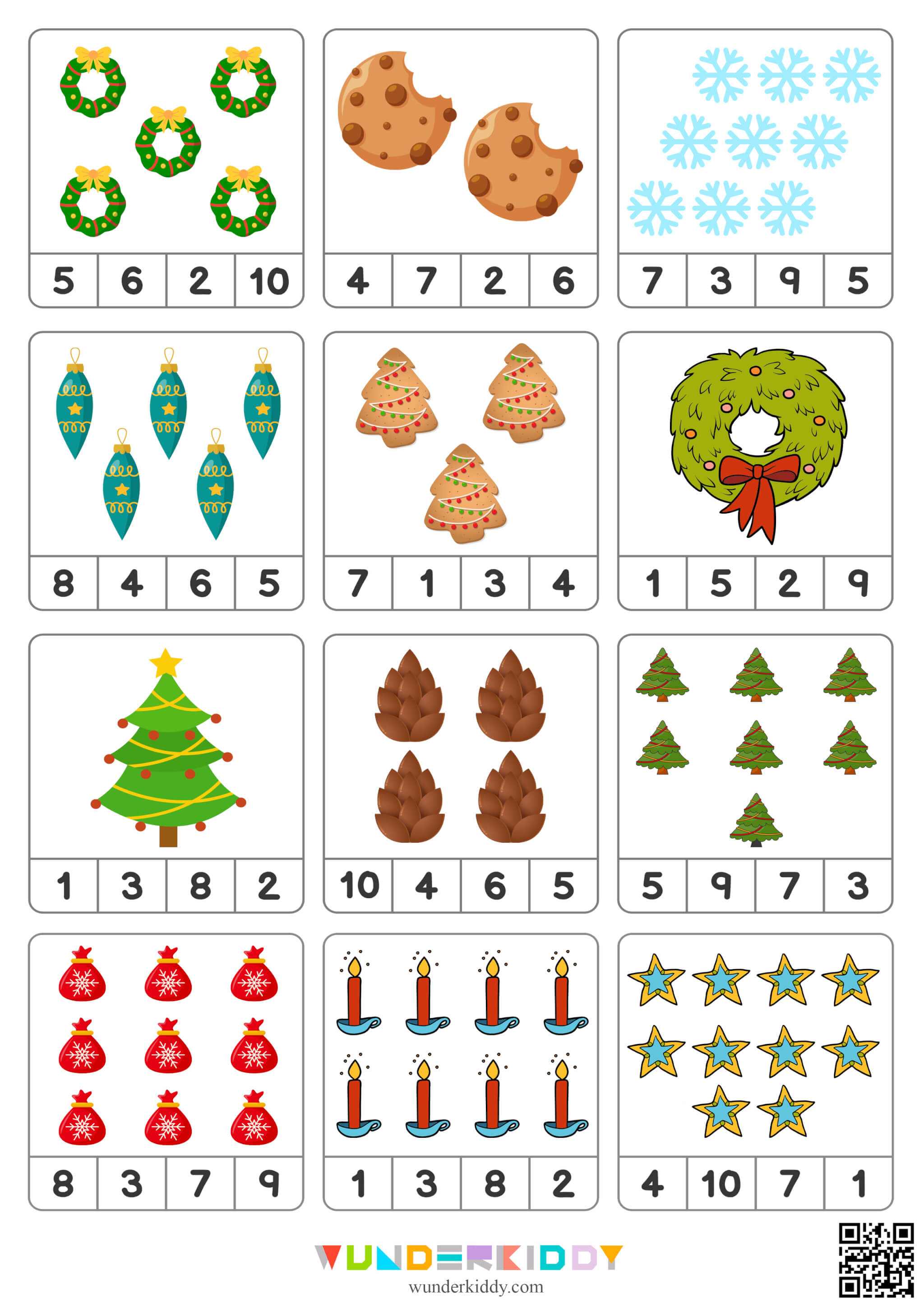 Christmas Counting Clip Cards - Image 4