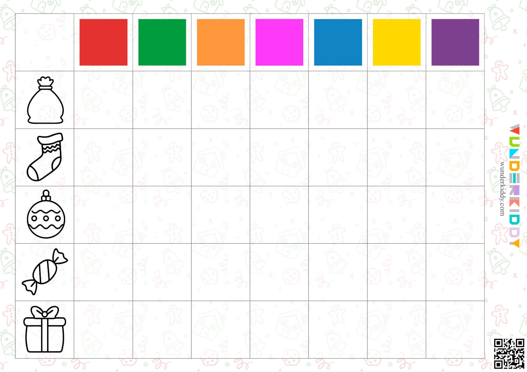 Christmas Match by Color Activity - Image 2