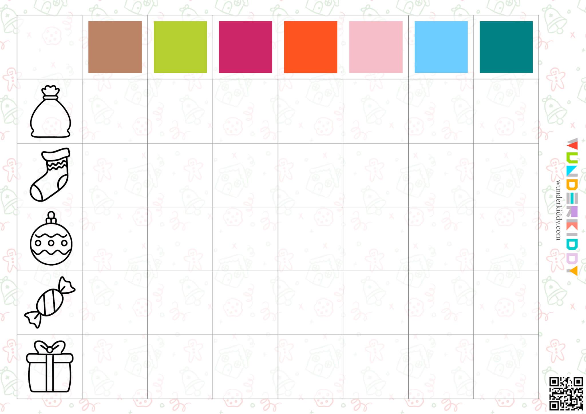 Christmas Match by Color Activity - Image 4