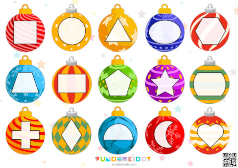 Christmas Ball Shape Matching Worksheet - Image 2