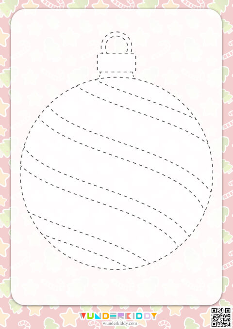 Christmas Ball Tracing Worksheet - Image 2