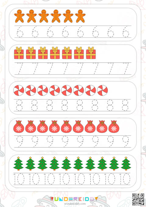 Christmas Numbers Tracing Math Activity - Image 3