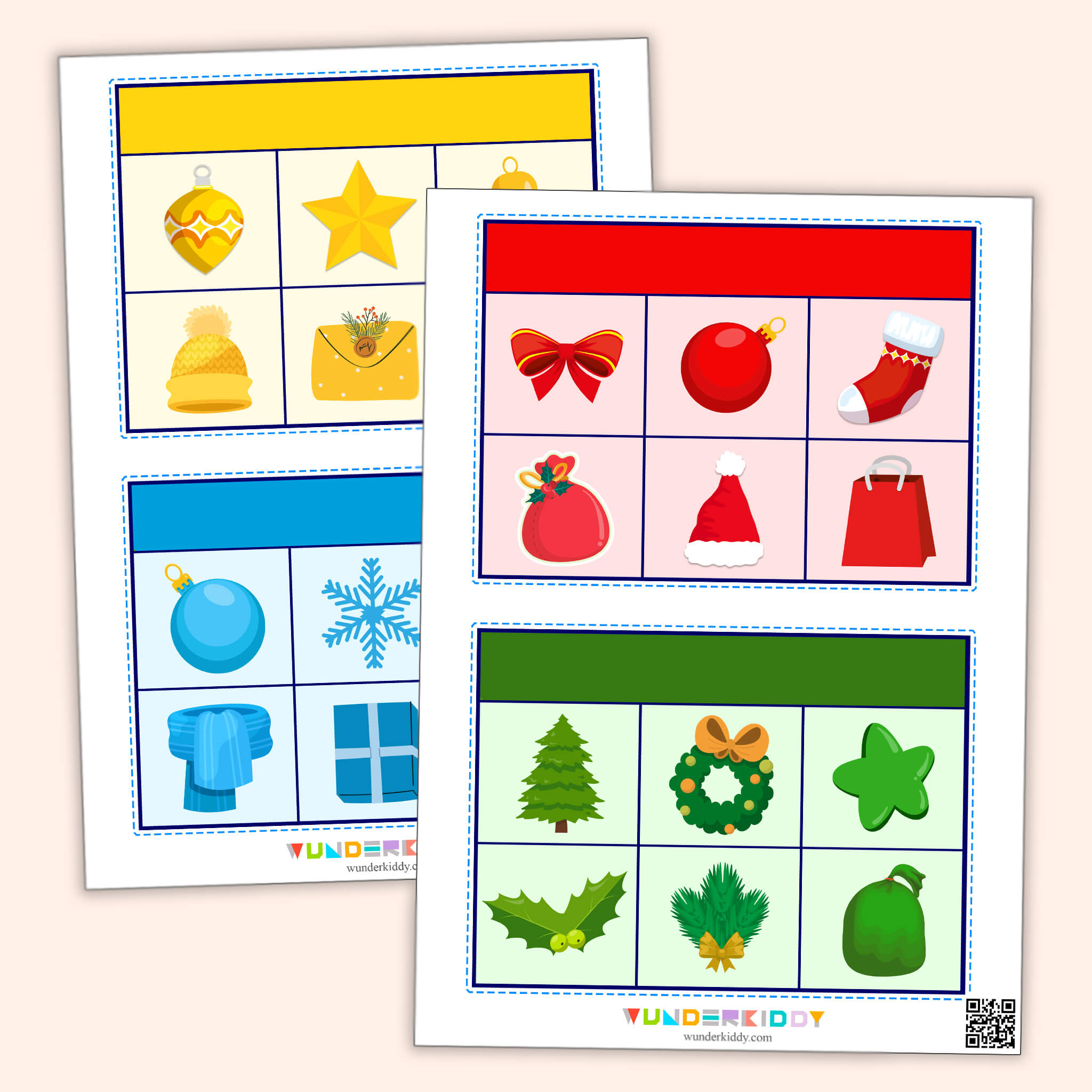 Worksheet Christmas Color Sorting