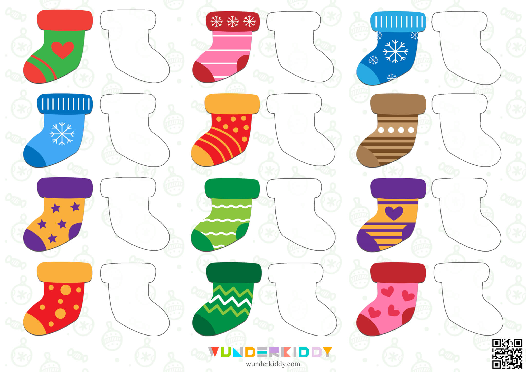 Christmas Stocking Match Up Game - Image 2