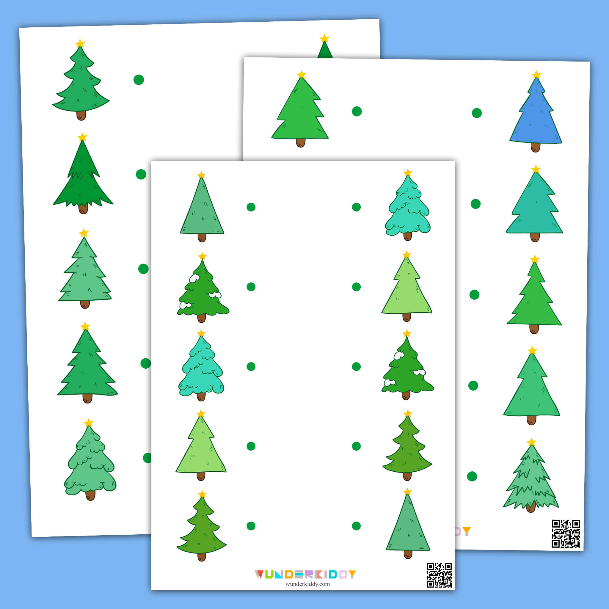 Christmas Tree Matching Worksheet