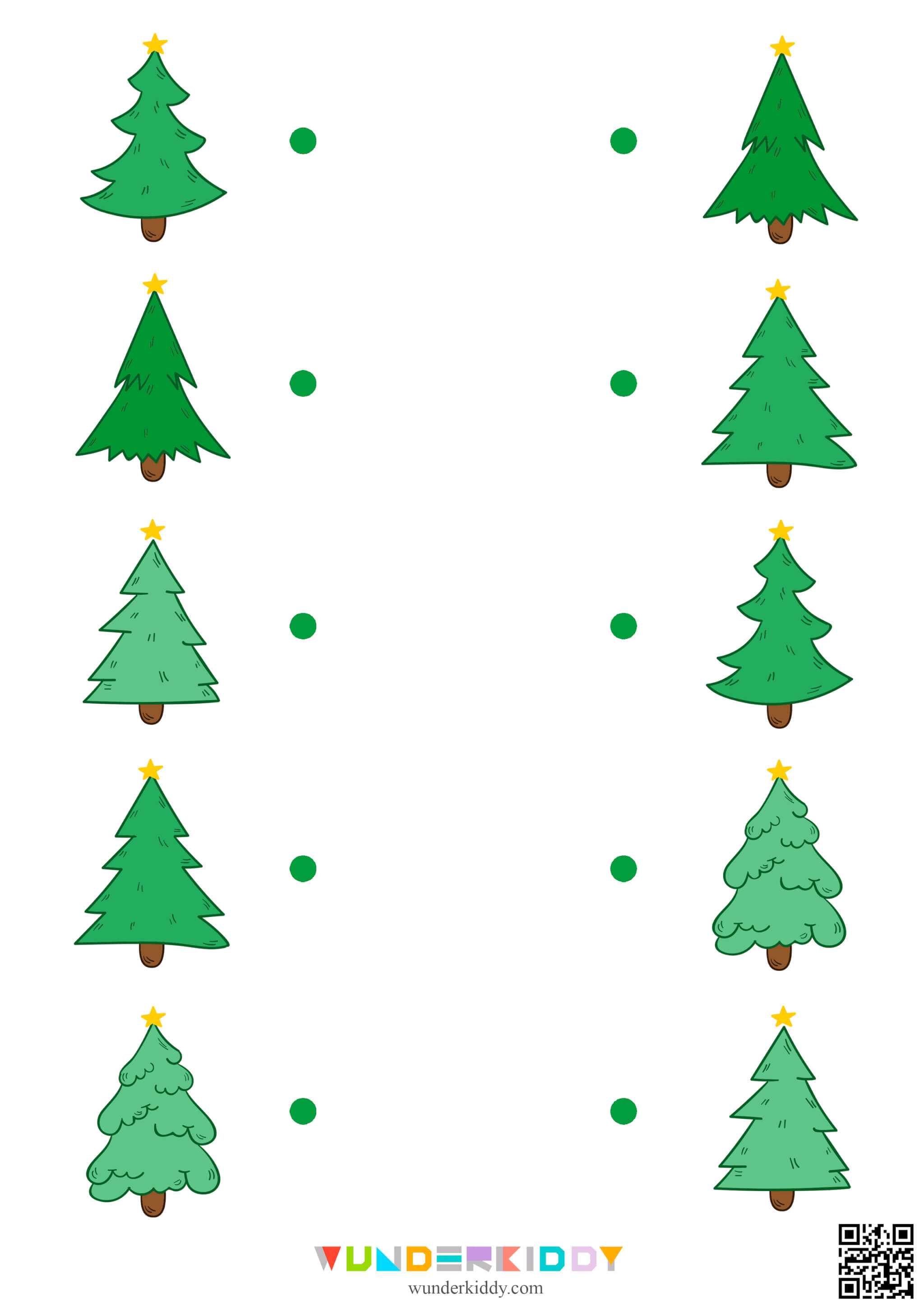 Christmas Tree Matching Worksheet - Image 2