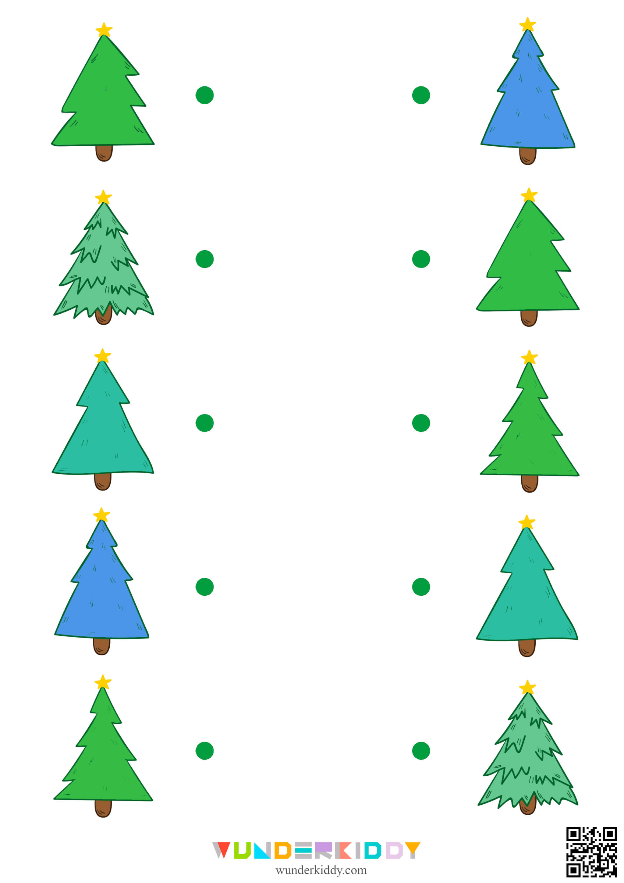 Christmas Tree Matching Worksheet - Image 3