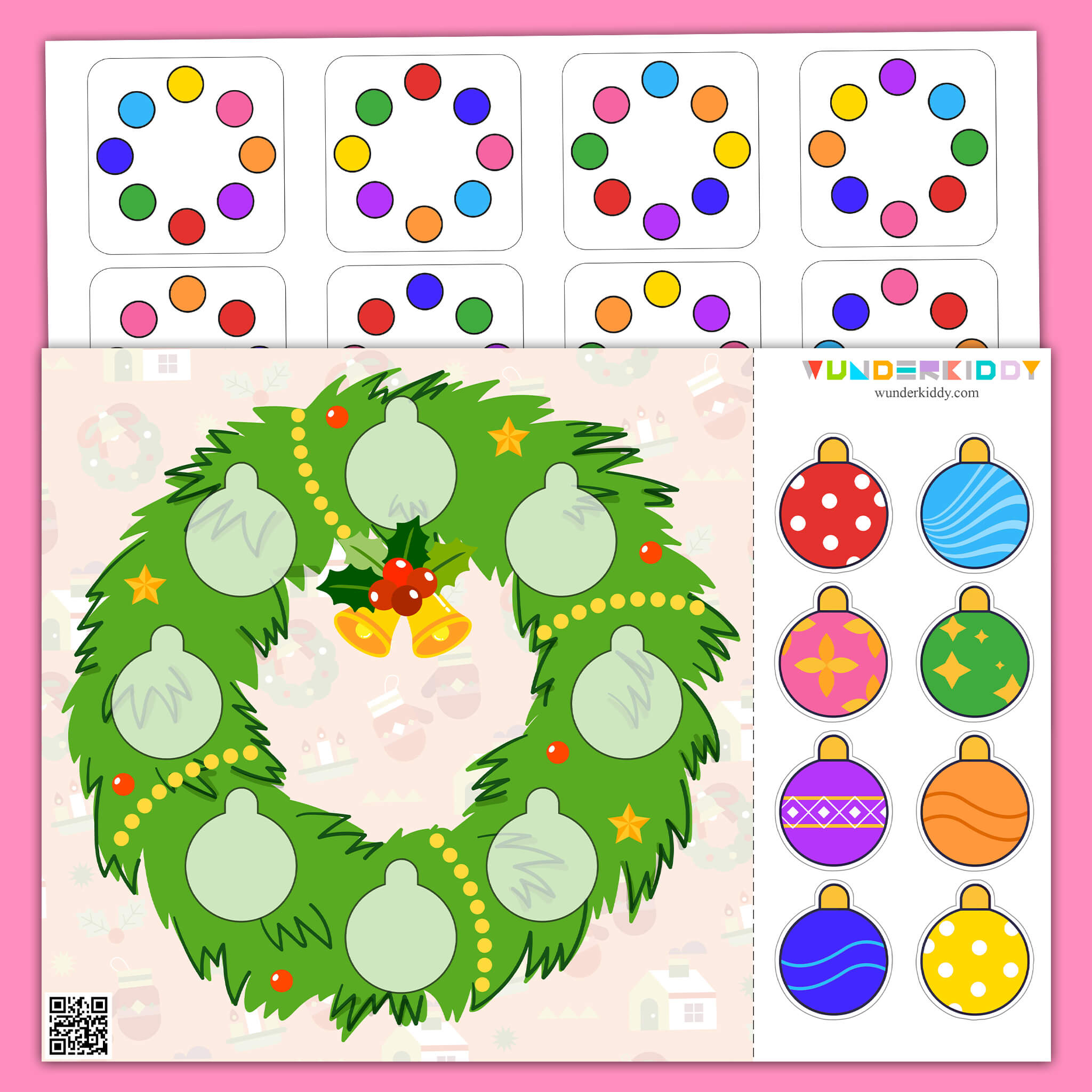 Christmas Wreath Game for Preschool