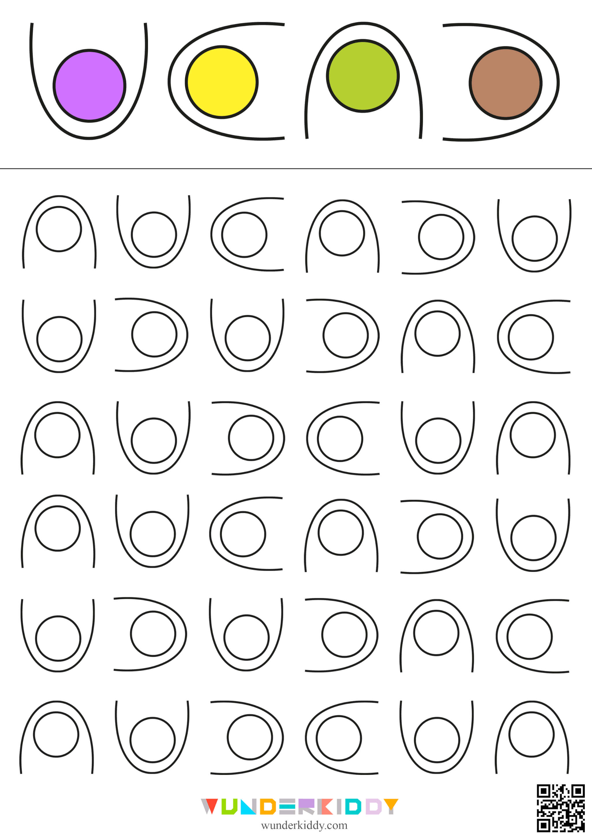 Color Circle Pattern Worksheet - Image 3