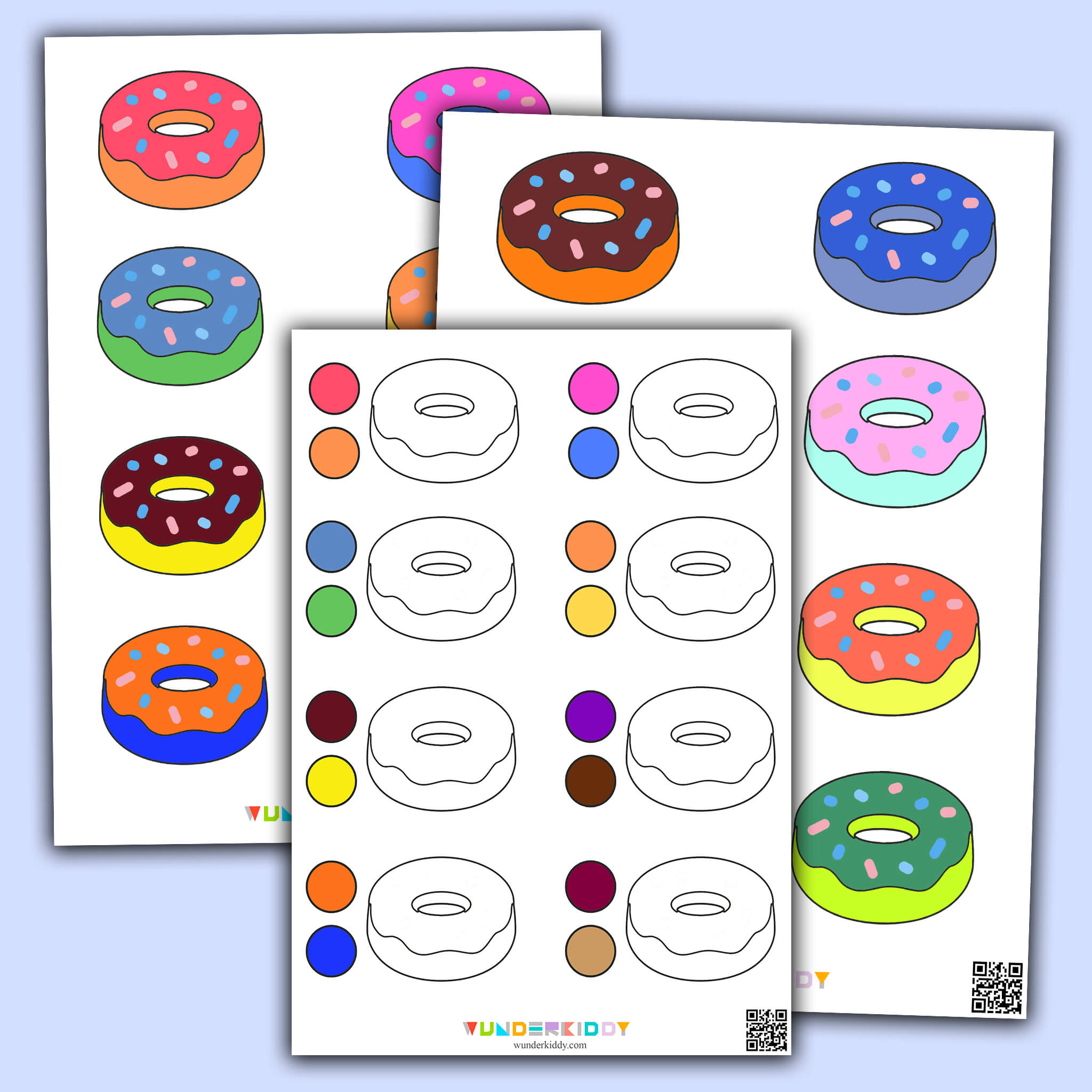 Donuts Color Matching Activities for Toddlers