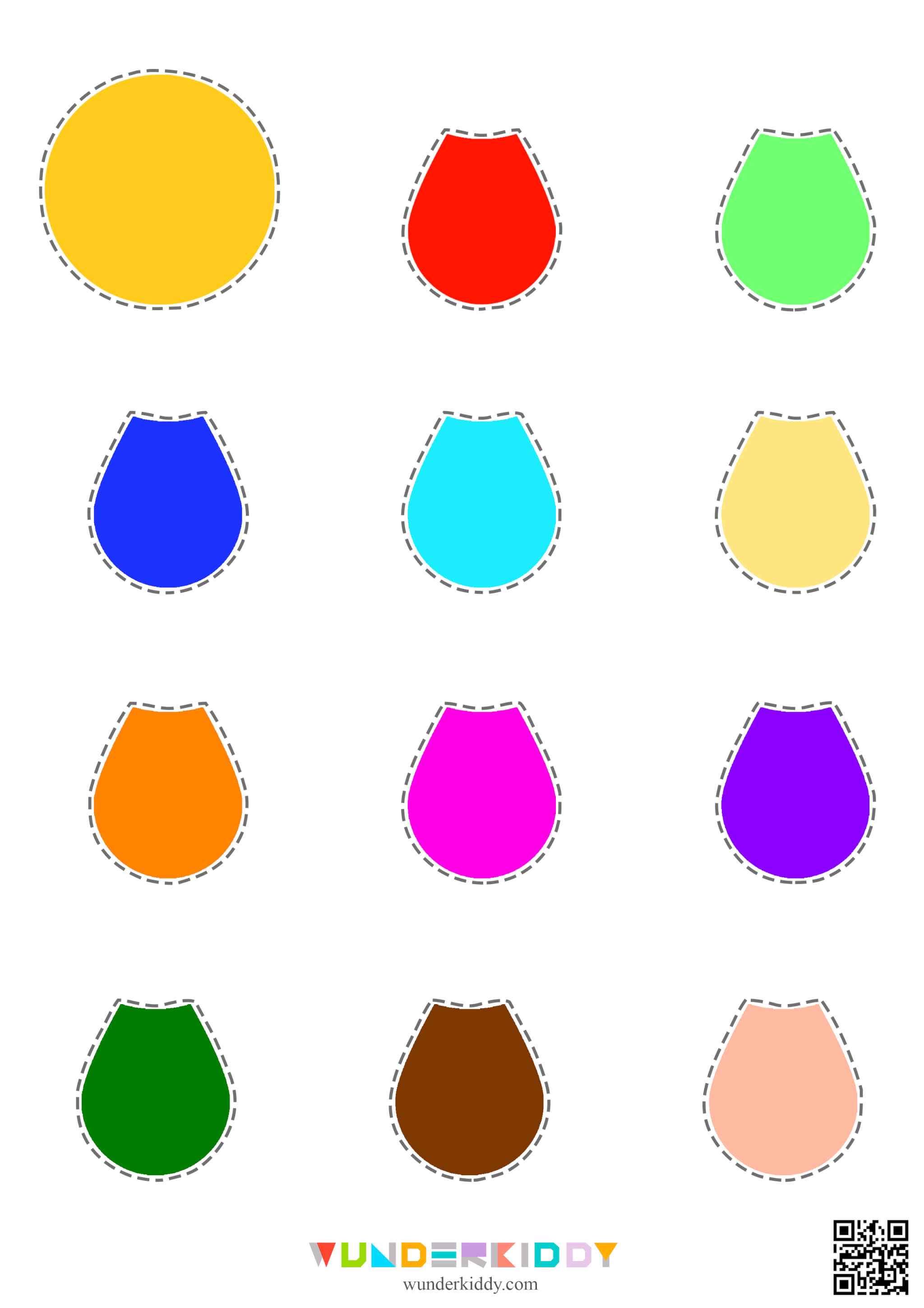 Easy Pattern Worksheets For Preschool Color Petals - Image 2