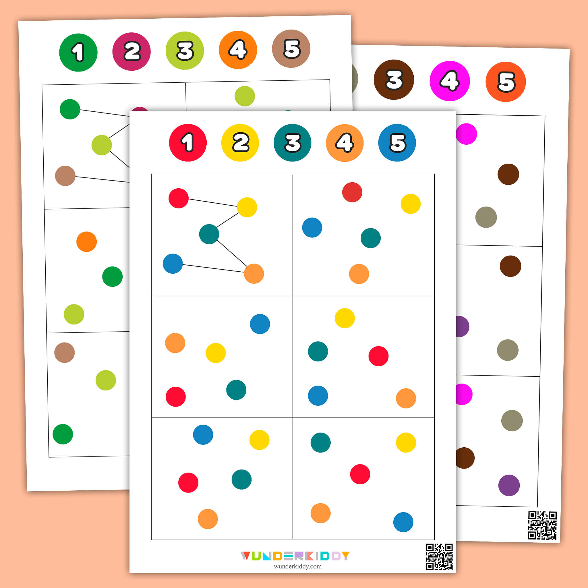 Connect the Dots by Color Pattern Activity