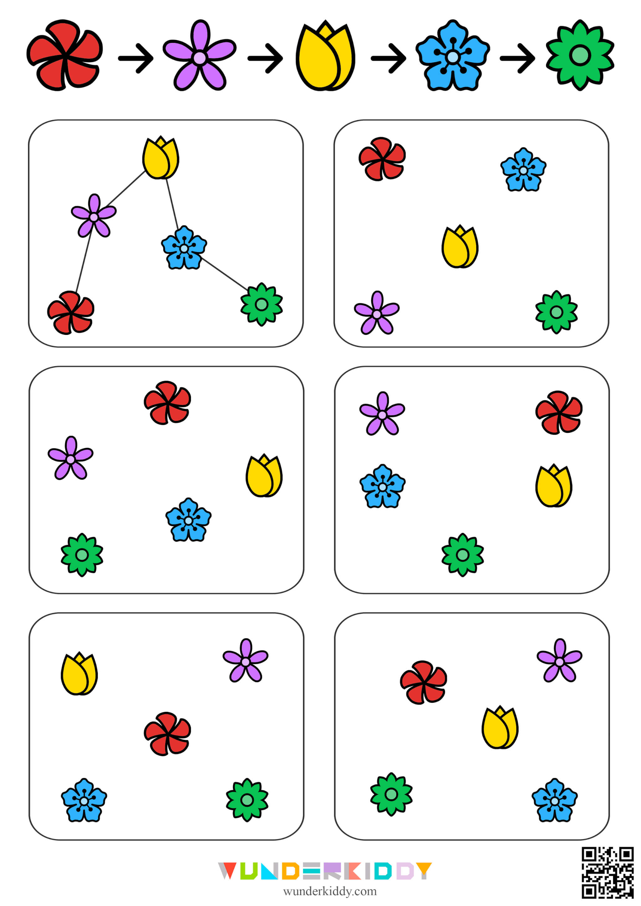 Connect the Flowers Worksheet - Image 2