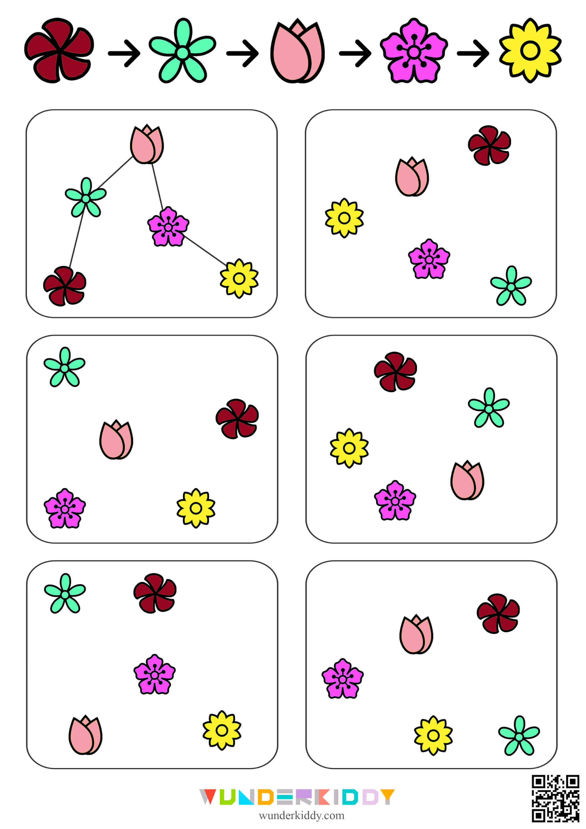 Connect the Flowers Worksheet - Image 7