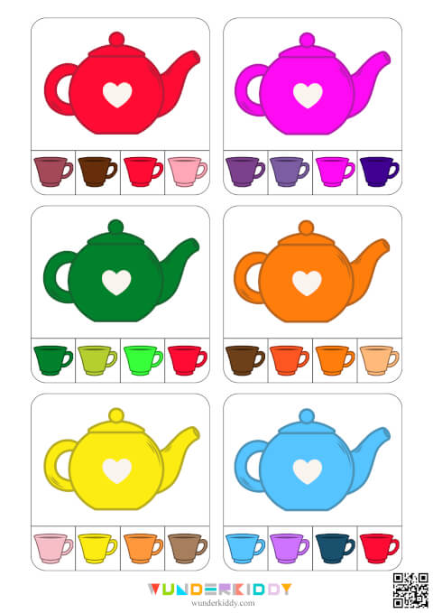 Cup and Teapot Clip Card Game - Image 2