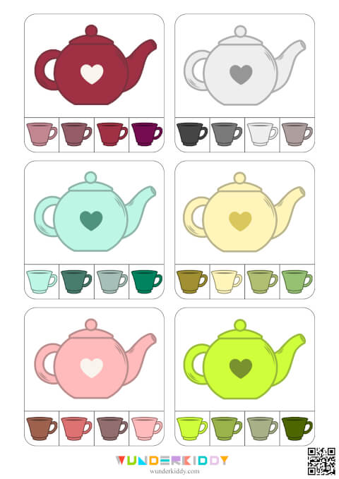 Cup and Teapot Clip Card Game - Image 5