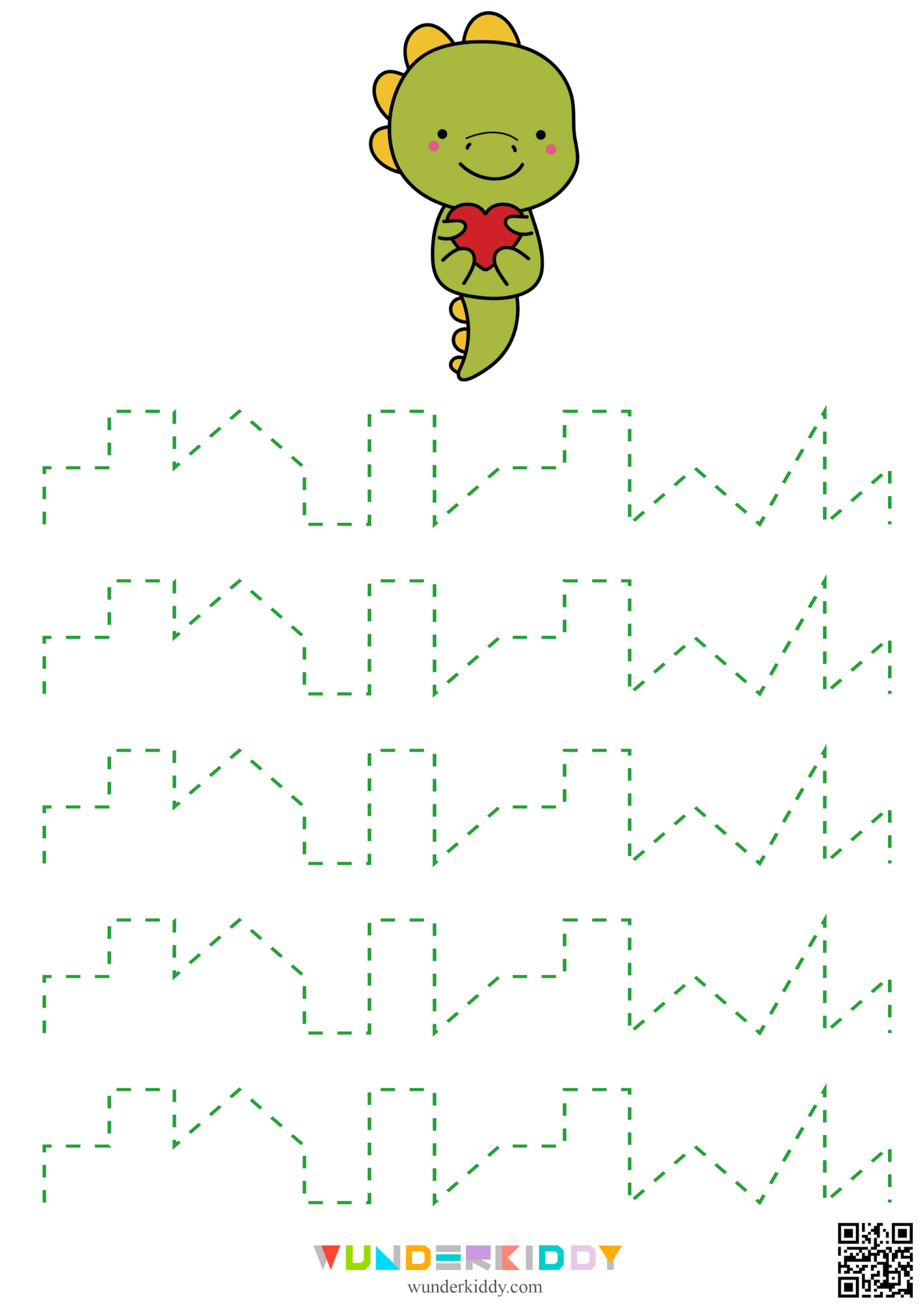 Tracing Worksheet Dinosaur - Image 10