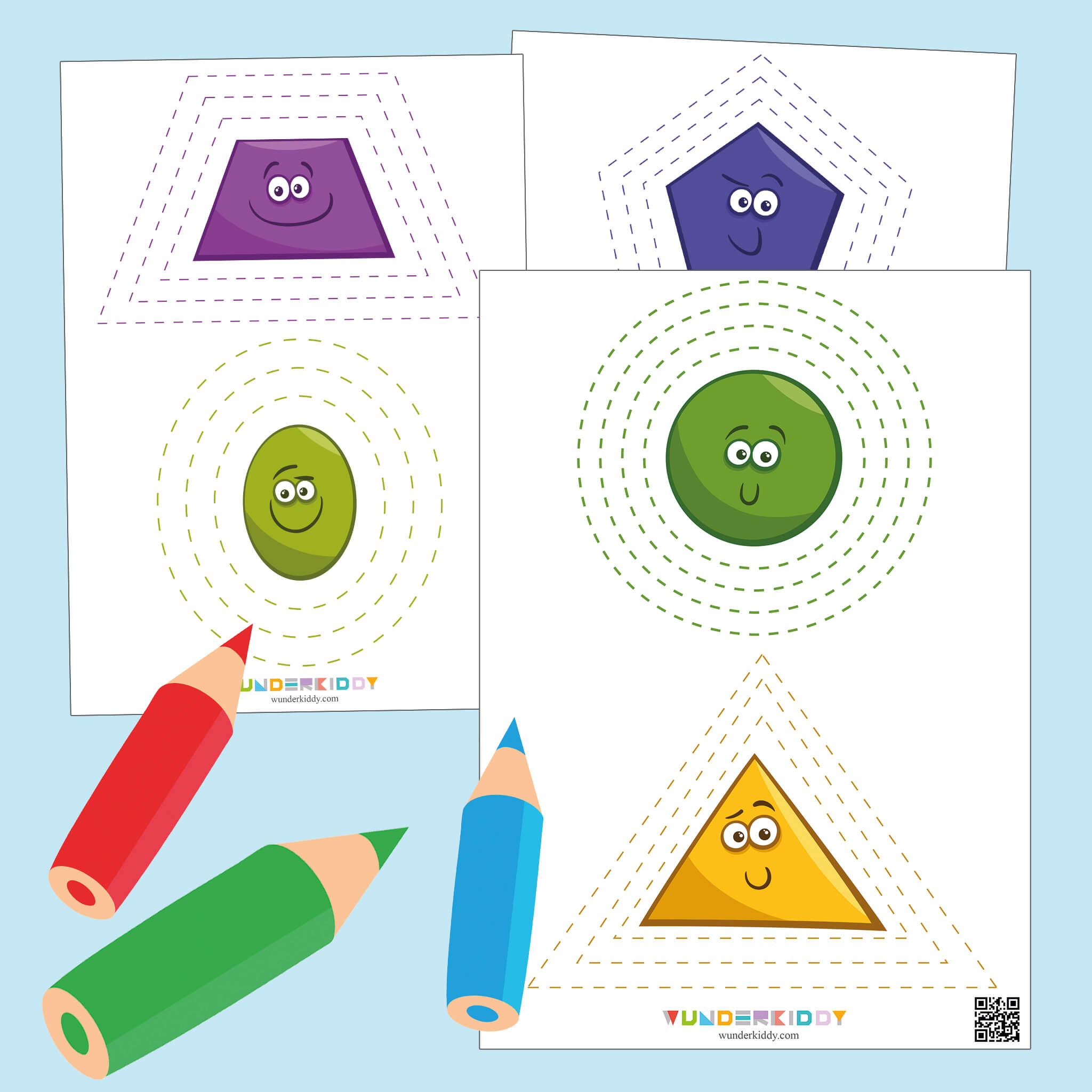 Printable Shapes Tracing Activity