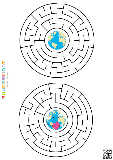 Lernspiel «Labyrinthe Tag der Erde» für kleine Kinder - Bild 2