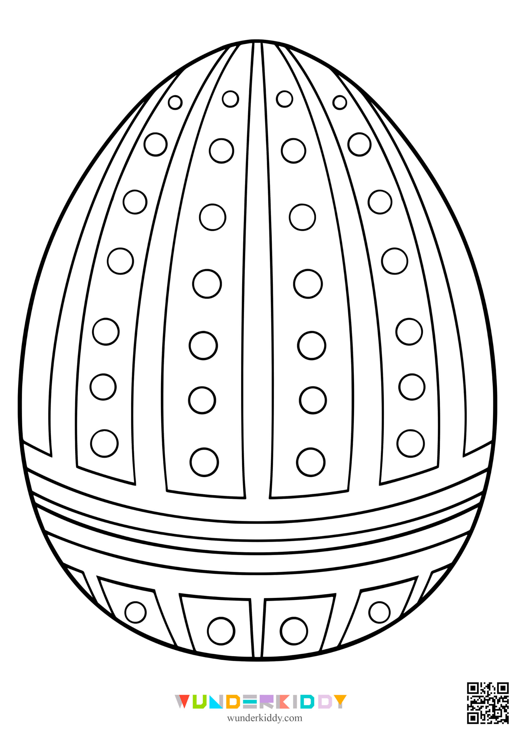 Easter Egg Template Colouring Page - Image 7