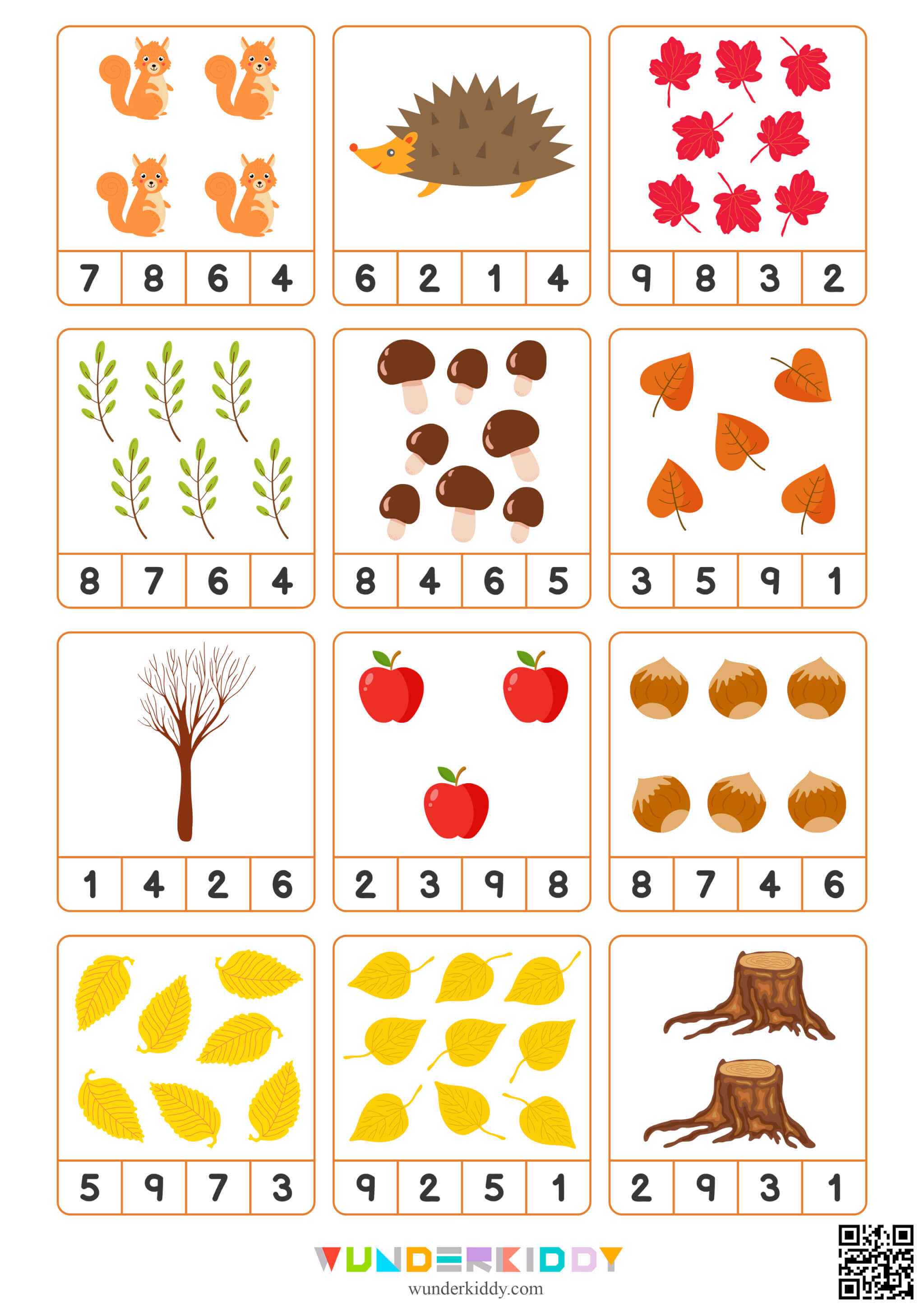 Fall Count And Clip Cards - Image 4