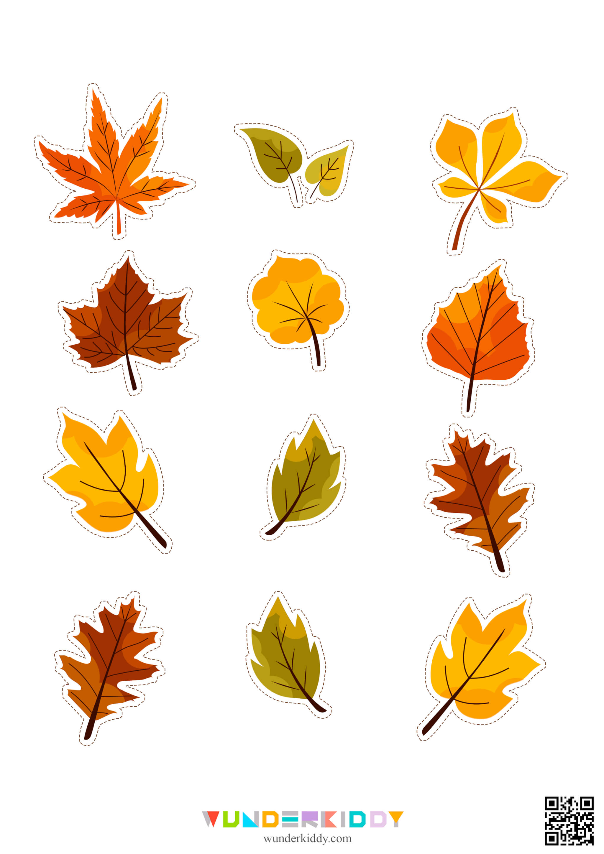 Tracing Lines Worksheet Fallen Leaves - Image 12