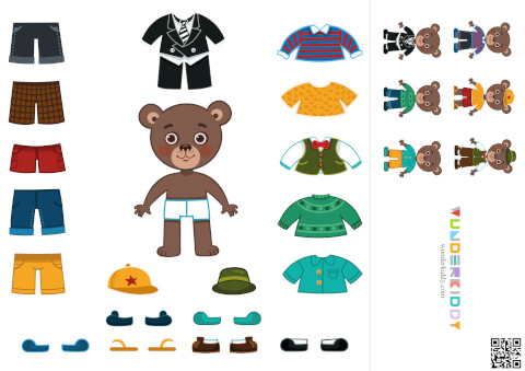 Paper Doll Bear Family - Image 2