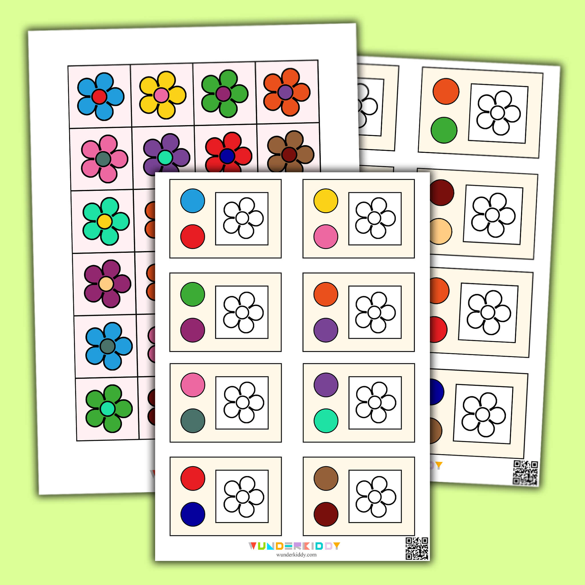 Flower Petals Color Matching Activity