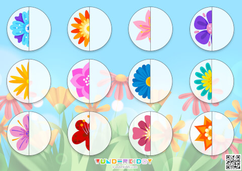 Flowers Matching File Folder Game - Image 3