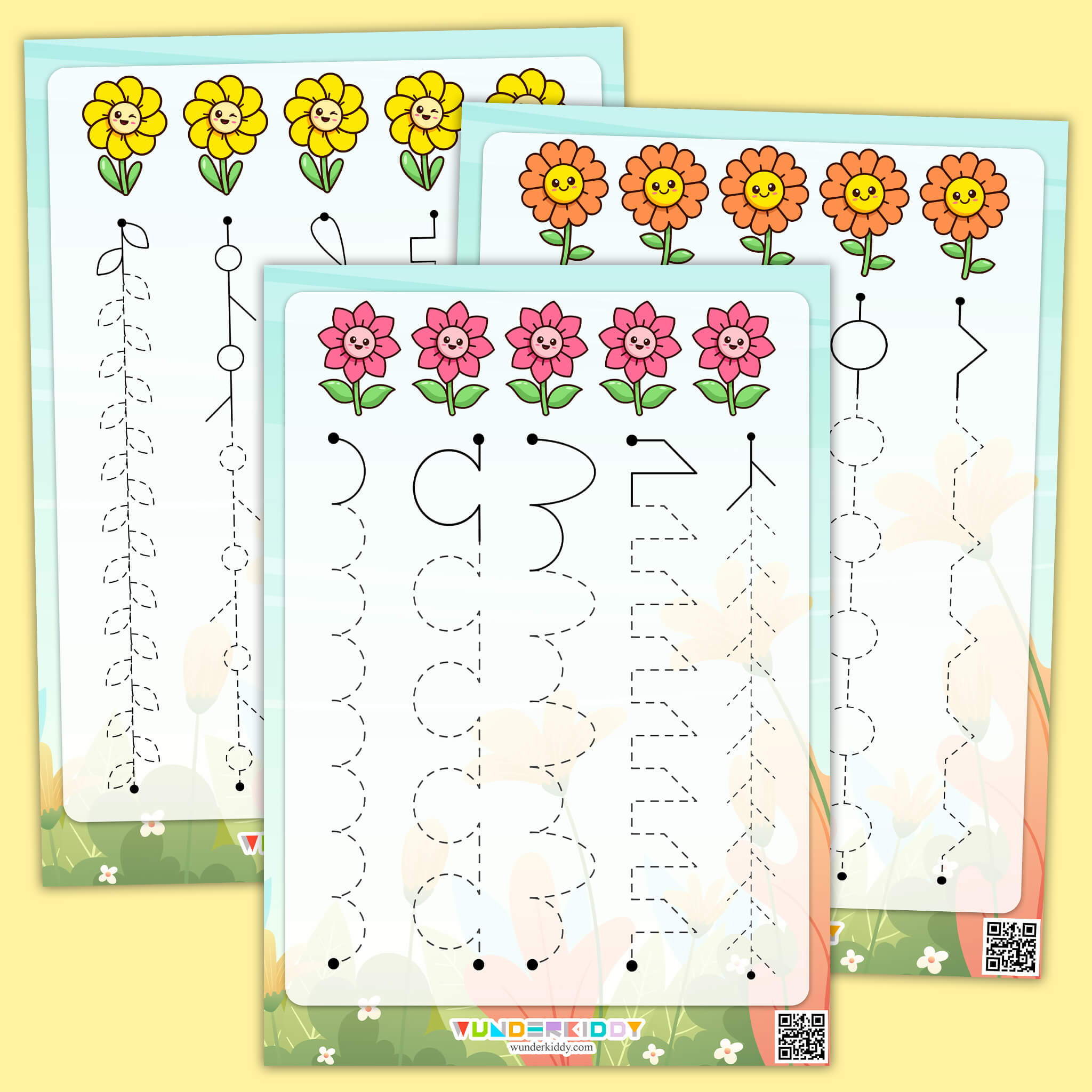 Spring Line Tracing Activity Sheets