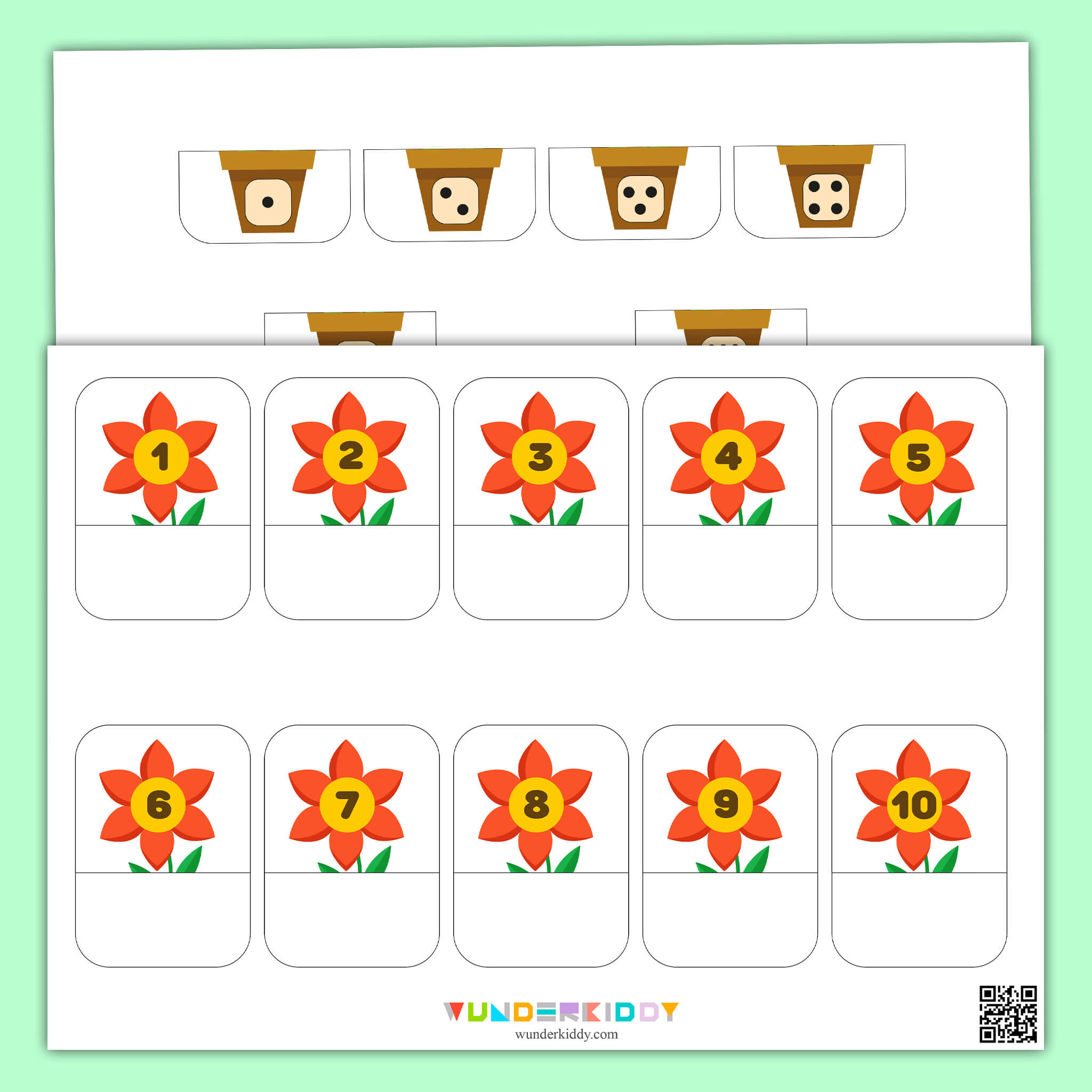 Flowers Counting Worksheet