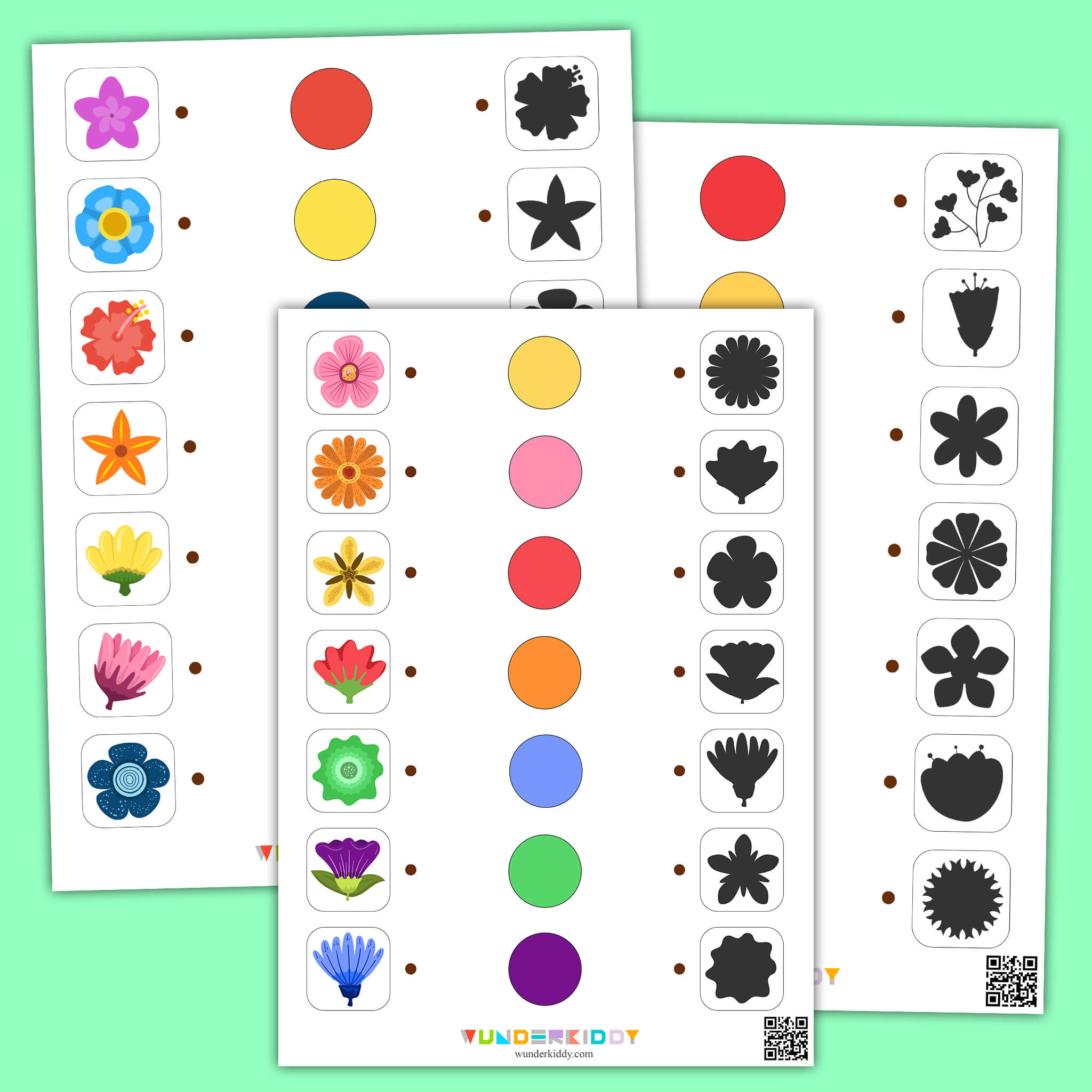 Flowers Matching Worksheet